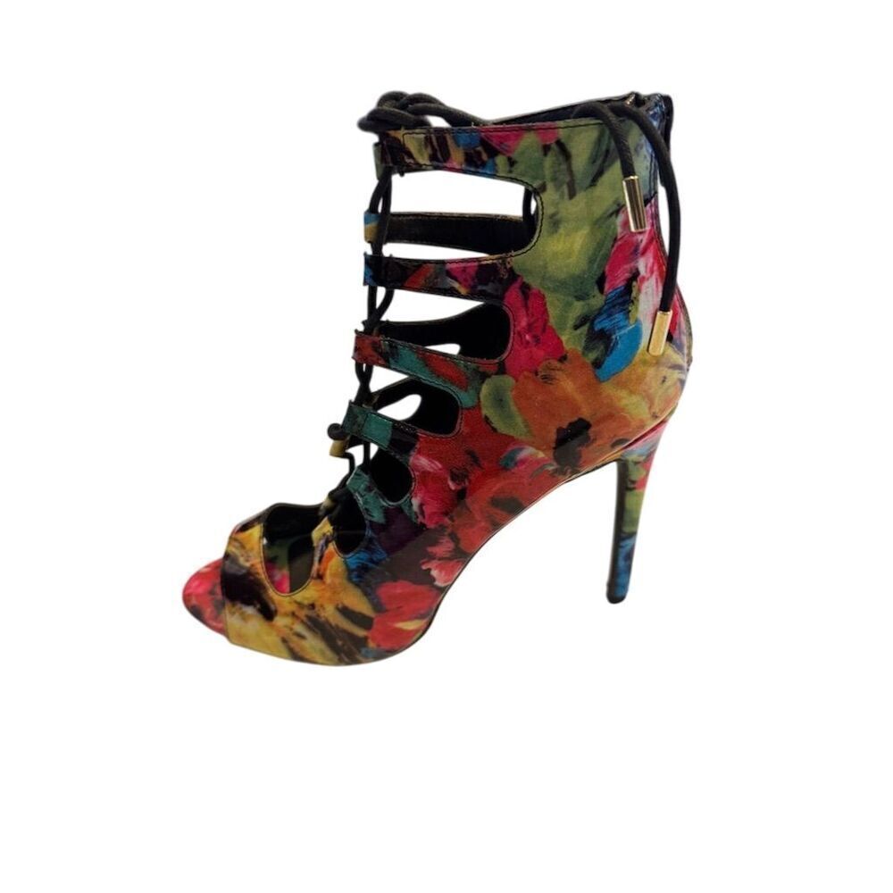 Candie's Women's Multicolor Colorful Gladiator Lace-up Stiletto Heels Size 10 - Picture 2 of 14